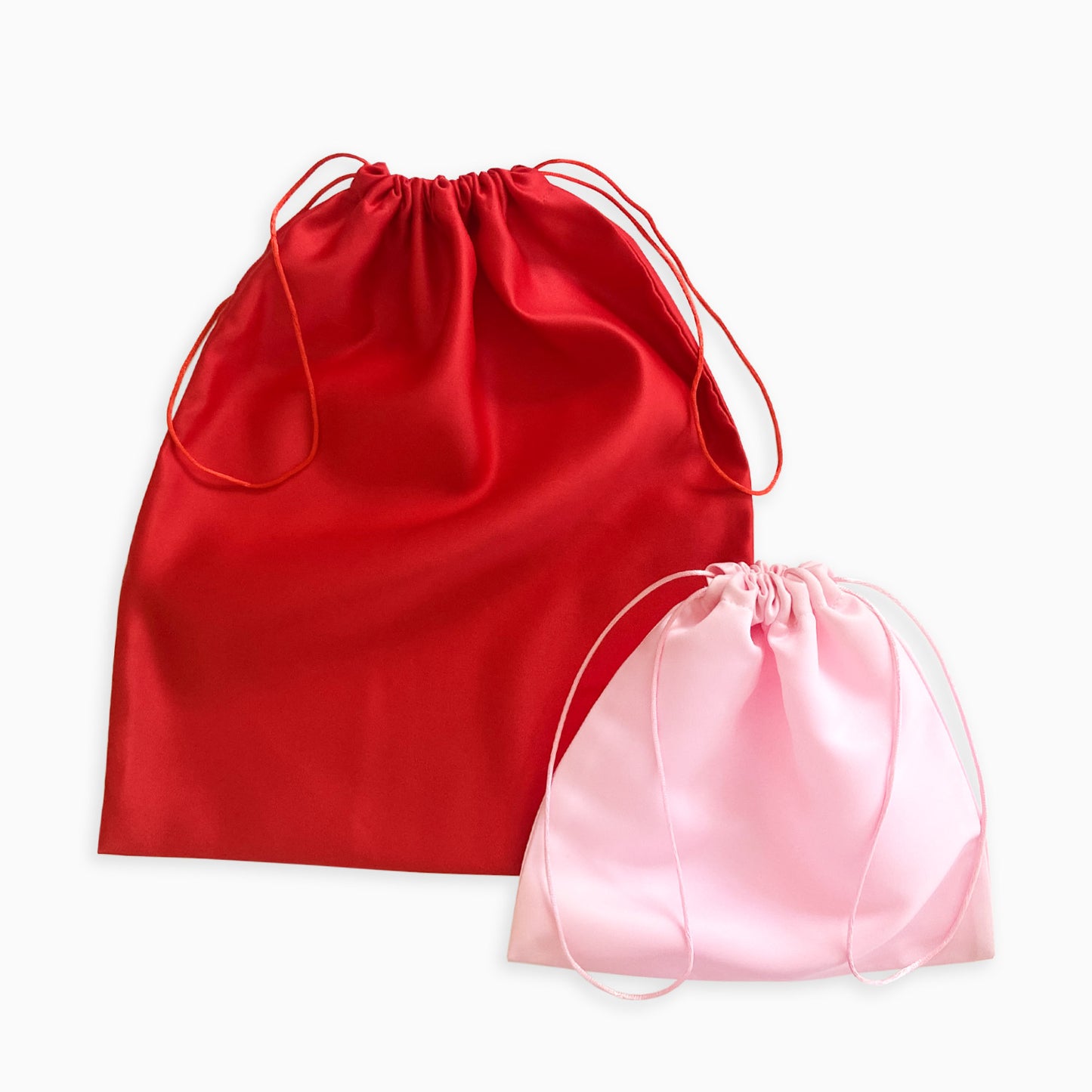 Pink Red Satin Dust Bag