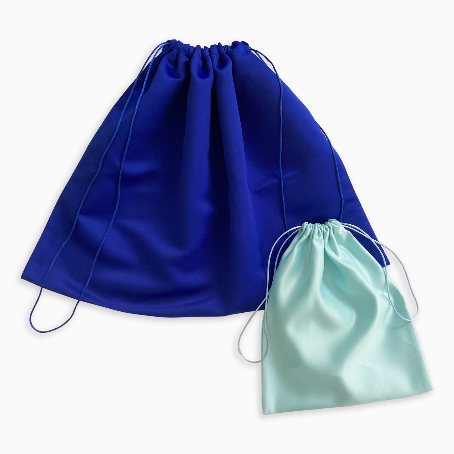 Blue Satin Dust Bag