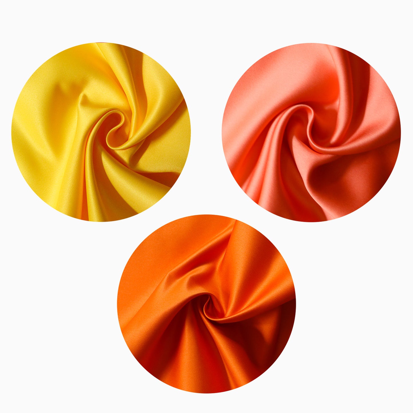 Yellow Orange Satin Dust Bag