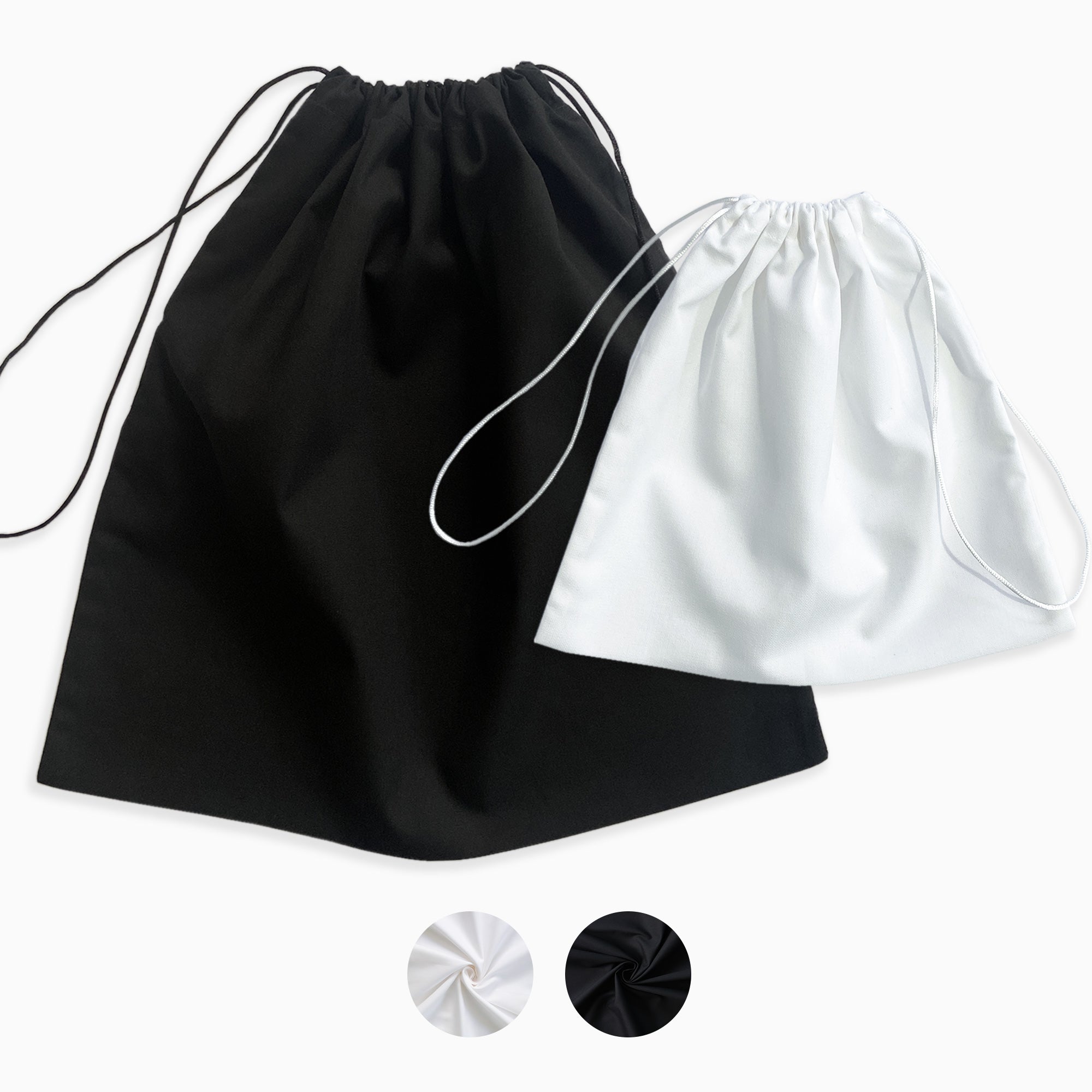 MYDUSTBAG - Black and White Cotton Dust Bag - Contrast Drawstrings – My Dust  Bag